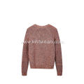 Women's Knitted Fancy Crew-Neck Chunky Pullover